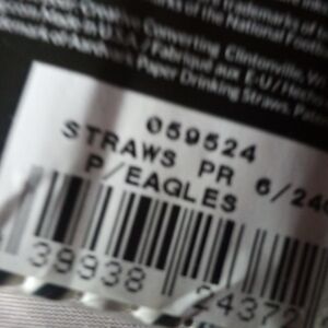 Official NFL Eagles And Ravens Paper Straws X3